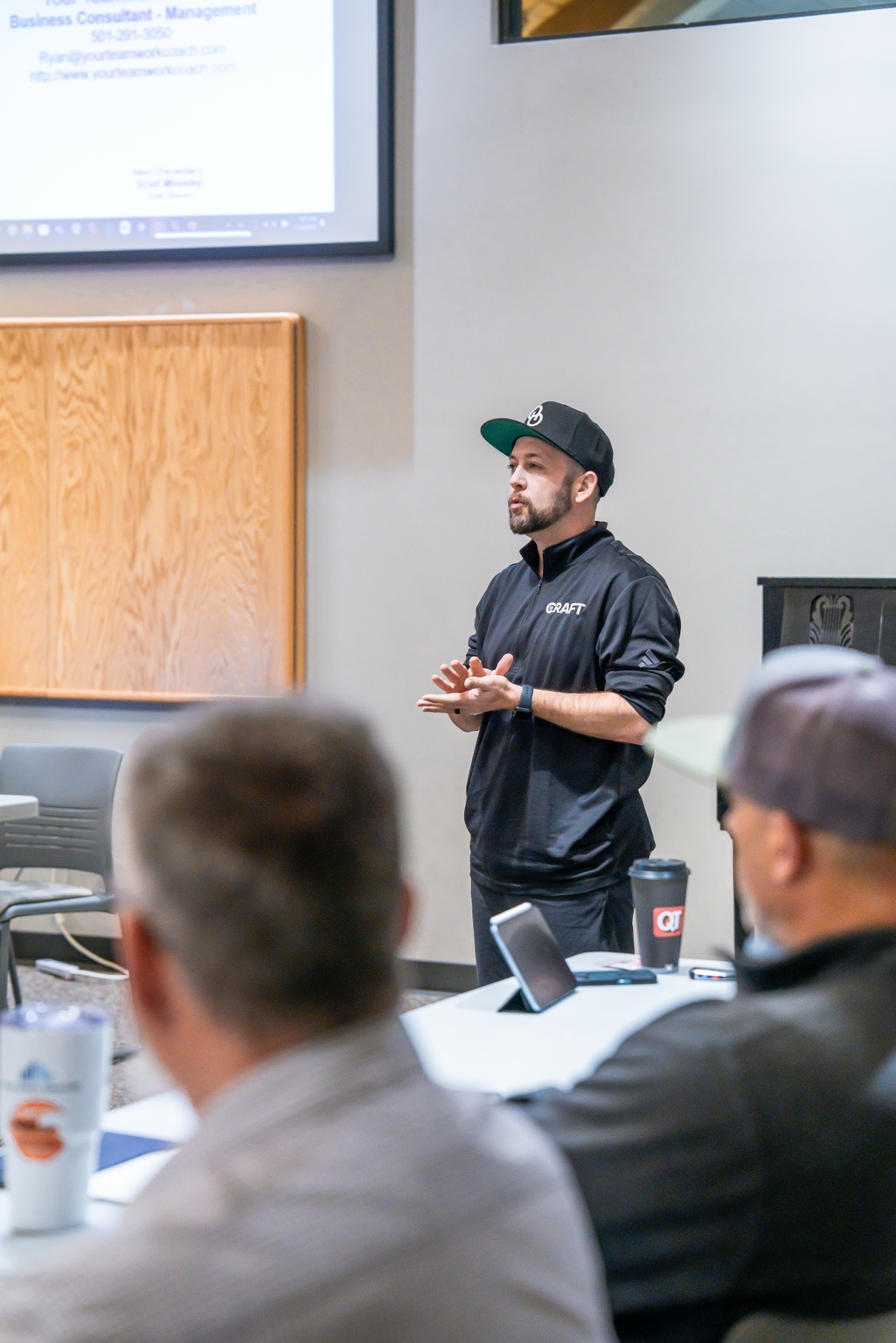 Ryan Mayfield facilitating a workshop with organizational leaders